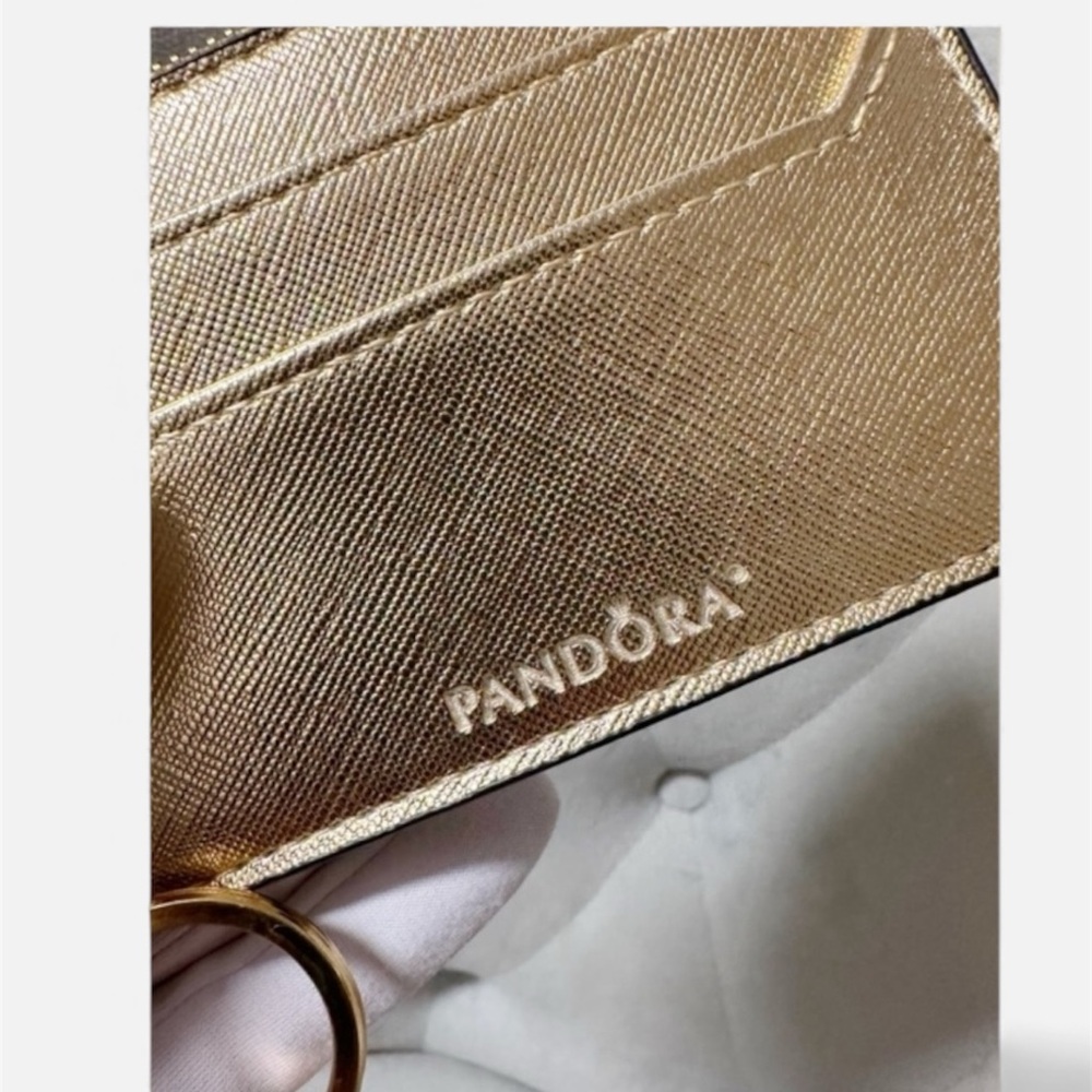 Pandora Shimmering Gold Key Card Holder - Picture 2 of 4